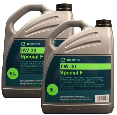 ECANIS Special F Motoröl 0W-30 C3 SN, HC-Öl für PKW, 2 x 5L | Vollsynthetisches Hydrocrack-Öl, ACEA C3, API SN, BMW Longlife-04, Porsche C30, für Motorleistung & Schutz, Made in Germany