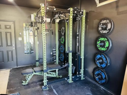 Kipika J-Haken für Kniebeugen/Power-Rack, Hantelscheibenhalter-Set für 7,6 x 7,6 cm Power-Rack mit 1,6 cm oder 2,5 cm Loch, robuster J-Cups, Langhantelhalter und Gewichtsaufbewahrung, passend für
