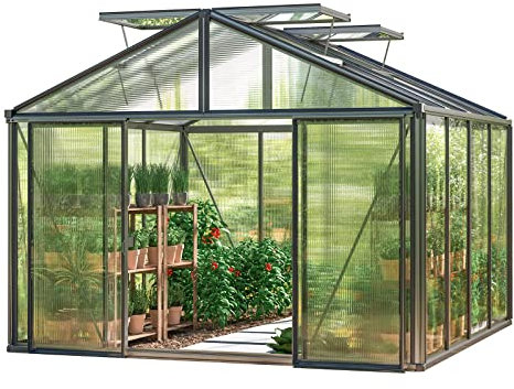 GFP Serra Asteria 22 Premium 311 x 311 cm, lastre a doppia parete spesse 16 mm, colore antracite