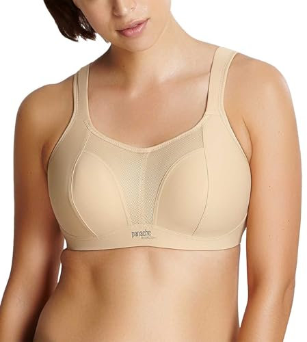 Panache Women's Non-Wired Sports Bra, Opaque, Latte, 32HH US