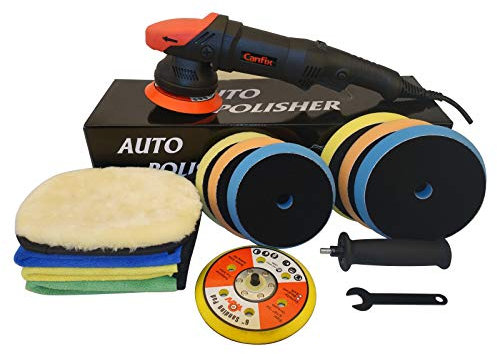 Canfix Lucidatrice orbitale per auto a doppia azione con cuscinetti da 12,7 cm e 15,2 cm