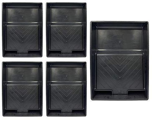 Plastic Paint Tray 9 Painting Tray Durable Decorating Roller Trays 9 Inch Wide - Pack of 5