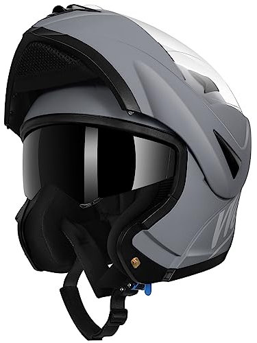Westt Klapphelm Motorradhelm ECE-R 22.06 Zertifiziert Integralhelm für Damen und Herren Jethelm mit Kinnschutz Scooter Roller Moped Helm mit Sonnenblende und Visier
