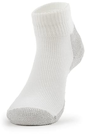 Thorlos unisex adult Jmx Max Cushion Ankle Running Socks, White/Platinum, X-Large US