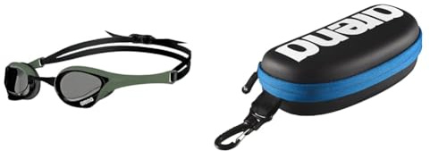 ARENA Herren Cobra Ultra Swipe Brillen, Smoke-Army-Black, Einheitsgröße & Swim Brillenetui, Brillenetui Hardcase, Brillenetui Hartschale, Schwarz
