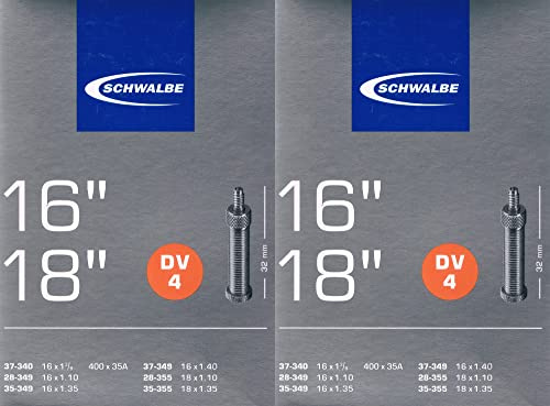 Schwalbe DV 4 tubo flessibile 16' 18' valvola: Flash Dunlop Express DV4 valvola Dunlop