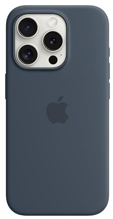 Apple iPhone 15 Pro Silikon Case mit MagSafe – Sturmblau ​​​​​​​