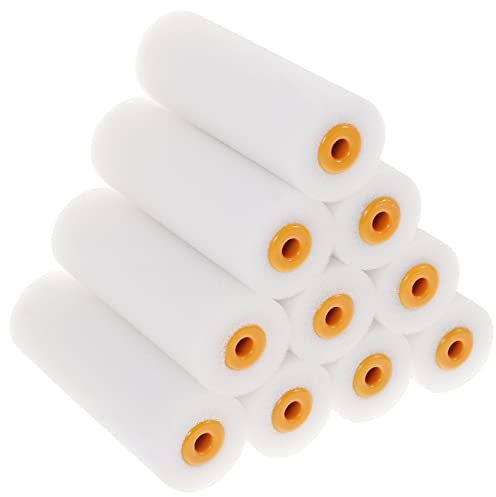 Hemobllo 10pcs High Density Foam Roller Paint Rollers for Painting Walls Furniture Cabinet Foam Paint Covers for House Painting Supplies