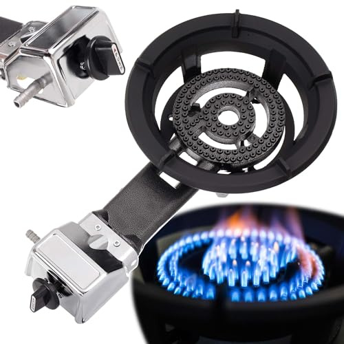 TC Technic Cuisinière à gaz en bouteille 8,5 kW BRÛLEUR EN FONTE avec ALLUMAGE PIÉZO