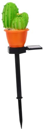 BESPORTBLE Solarbetriebene Kaktus Bodenleuchte Gartenlicht Dekorative Solarlampe Für Außenbereich Solar Rasenlicht Für Hof Terrasse Und Gartendekoration