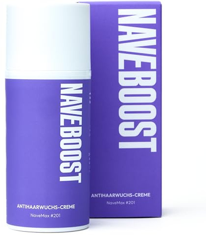 Naveboost Antihaarwuchs-Creme – Verlangsamt Haarwachstum für glattere Haut – Mit Kelisoft™, Chelidonine Süßholz & Vitaminen – Ideal nach Rasur & Haarentfernung – Natürlich, Vegan 50ml