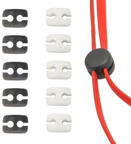 CCeCCe 10 Pack Earphone Cable Slider Y Splitter Detachable Clip Adjusting Divider Stopper in Ear Monitor Wire Glider Buckle for IEM Earphone 2mm L/R Wired Earbuds IEMs Headphone HIFI In-ear Headset