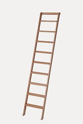 Scala Appoggio in Legno 9 Gradini H225 cm Naturale