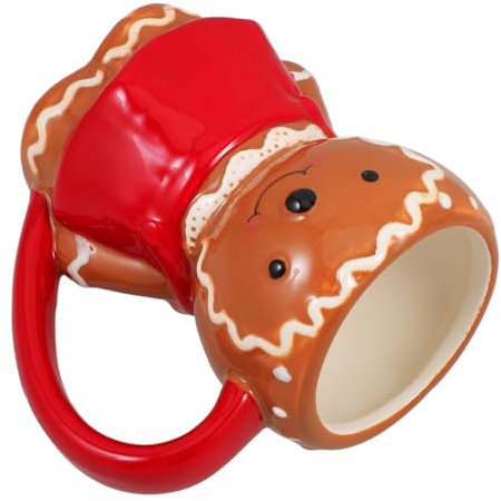 CIYODO Keramiktasse Lebkuchenmann-design Weihnachtstasse Für Kaffee Tee Milch Praktisch Für Zuhause Party