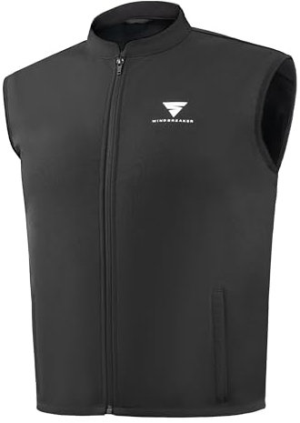 SHIMA WINDBREAKER Softshell Weste Herren Damen Motorrad Kutte ärmellose Leicht Bikerweste Sommer Winter Softshellwesten Biker Outdoor Dünne Thermo Funktionsweste (Unisex, Schwarz, L)