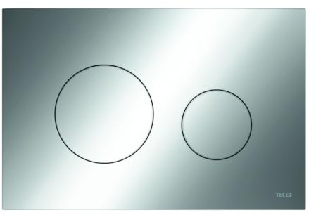TECE WC-Betätigungsplatte TECEloop, Kunststoff, für Zweimengentechnik, 92409, Farbe: Chrom glänzend