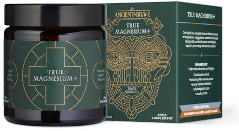 Ancient + Brave | 3-in-1 Magnesium Complex: Glycinate, Malate & Taurate | 60 Vegan Capsules | High Strength Magnesium Supplement for Sleep, Energy, Muscle & Bone Support Made in UK