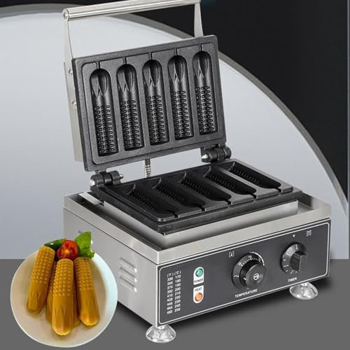 YJFEDCC Stainless Steel Commercial Corn Dog Waffle Machine, Home Hot Dog Stick Sausage Grilling Machine