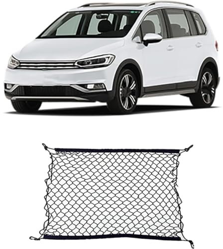 XZKKCD Für VW Touran 1T MK1 MK2 2003~2015 Kofferraumnetz Aufbewahrungstaschen-Organisationsnetz,Dehnbare Auto Interieur Mesh Tasche