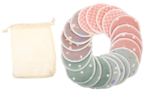 FOMIYES Abschminkpads Waschbar 21 Stück Aus Bambusfaser Weich Für Gesichtsreinigung Mit Aufbewahrungsbeutel Wiederverwendbare Pads Zur Make up Entfernung Für Reisen Zu Hause