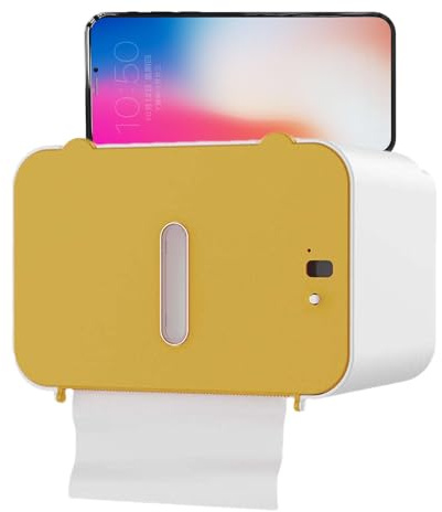 Toilettenpapierhalter - Taschentuchhalter mit wasserdichtem Sensor mit Deckel - Tissue Storage Box ohne Bohren, Gesichtshandtuchspender für Ence