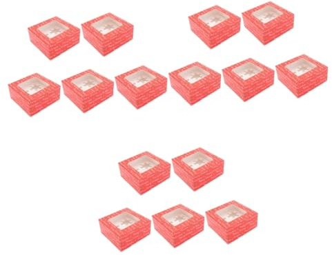 ABOOFAN 10sets Windowed Cupcake Boxes Cake Carriers Single Cake Slice Boxes Easy to Carry Cupcake Containers