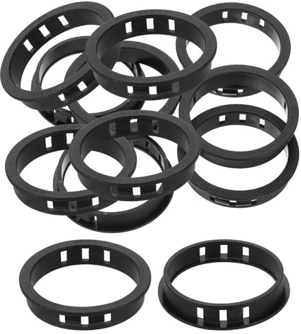 sourcing map 30Pcs Round Cable Snap Bushing Grommets, 1-31/32(50mm) Black Snap in Cable Grommet Protector for Locking Tube Hose Wire Cord
