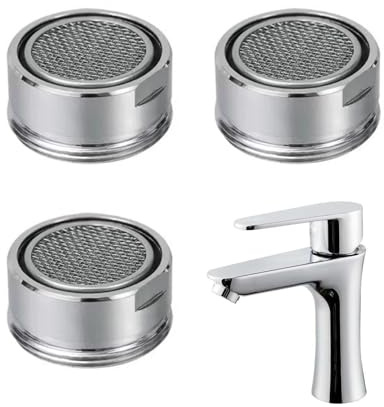 3 pezzi montalatte rubinetto, filtro punta tappo rubinetteria 24 mm accessori aeratore economizzatore femmina guarnizione miscelatore, per cucina bagno rubinetti filtro tenuta economica tappi schiuma