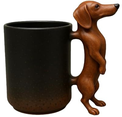 Taza 3D de animales | Taza de resina con mango de animal 3D | Linda decoración de cachorros adorable de dibujos animados para amantes de los perros, vasos para vacaciones, familias y cumpleaños