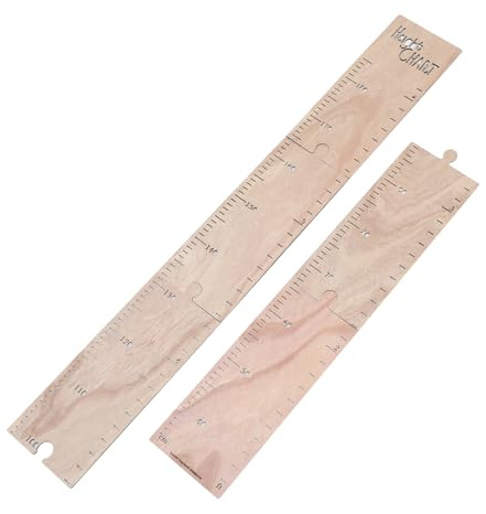 ERINGOGO Kinderzimmer Wanddekoration DIY Messlatte aus Holz Höhenverstellbares Wachstumsmessgerät Selbstklebend Werkzeugfrei Praktische Geschenkidee für Jungen und Mädchen