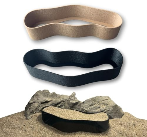 Generisch Aquarium Terrasse Freistehend - Aquarium Bodengrund Abtrenner & Erhöhung Aquascaping Dekoration (Beige)