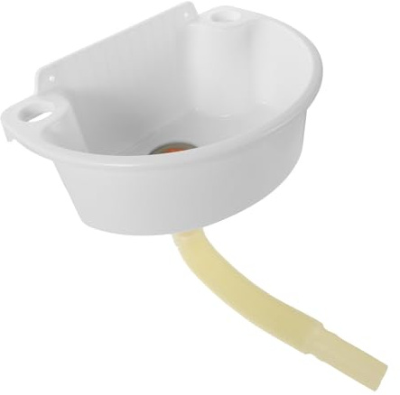 LIFKOME Lavabo da Parete in Plastica Bianco Salvaspazio per Bagno Piccolo con Design Moderno e Pulizia Rapida per Balconi e Appartamenti Compatti