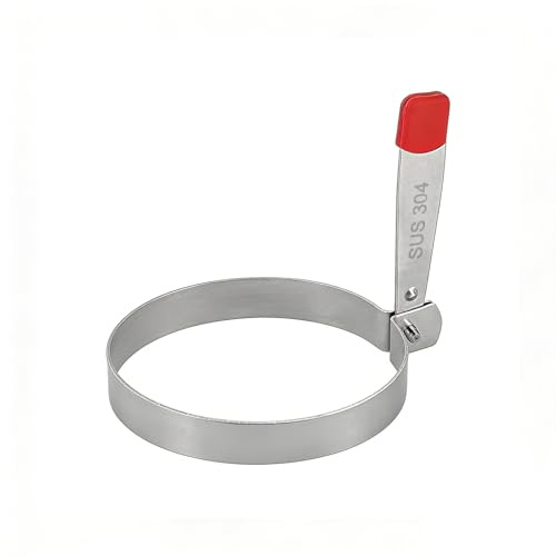 Heart Shaped Egg Mould, Heart Shaped Fried Egg Ring Pancake Mould Stainless Stee, Heart Shapeds Pancake Pan for Valentine’S Day, Fried Egg Ring for Valentines Breakfast Romantic Cooking (C)