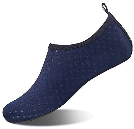 HMIYA Badeschuhe Strandschuhe Wasserschuhe Aquaschuhe Schwimmschuhe Surfschuhe Barfuß Schuhe für Damen Herren(Dunkelblauer Punkt,40-41 EU)