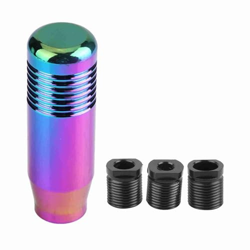 KIMISS Pomo de cambio de marcha de aleación de aluminio, para, diseño ergonómico y colorido, cabeza de palanca de 8.5 cm, accesorio de coche manual