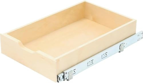 Knape & Vogt RS-WMUB-14-4-AS 5 in. H x 14.88 in. W 22 in. D Soft-Close Wood Drawer Box Pull Out Cabinet Organizer