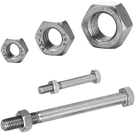 FASTON® Sechskantschrauben mit Schaft M10x120 Teilgewinde (2 Stück) Edelstahl A2 (V2A) Maschinenschrauben Sechskantmuttern DIN 931 / DIN 934