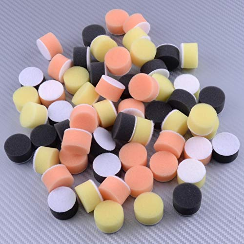 Jinchao-tamponi per lucidatura, 60pcs Misto Spugna di lucidatura di lucidatura Ceretta Cura Pulizia Pads Backer Piatto, 1 25 Millimetri Auto lucidatore Attrezzo Manuale, Lucidatura