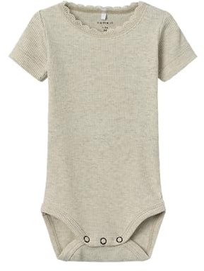 NAME IT Baby - Mädchen Nbfkab Ss Body Noos, Peyote Melange, 86