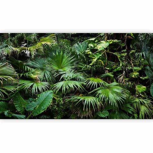 murando - Fototapete Vlies tropische Blätter Monstera, 500x280 cm, Full HD | Full HD Druck, 3D-Effekt, lichtbeständige Farben, ideal fürs Wohn- oder Schlafzimmer, schnelle Montage, lichtbeständig, edel
