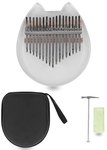 Daumen-Finger-Klavier 17-Tasten-Mini-Kalimba-Daumenklavier Acryl-Bär-Muster-Brett-Finger-Klavier Leicht zu spielendes Musikinstrument