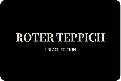 Print Royal Fußmatte mit Spruch - Roter Teppich, Black Edition - Witzige Fußmatte, Geschenk zum Einzug, Einweihungsgeschenk | rutschfest, 60x40cm, Filz