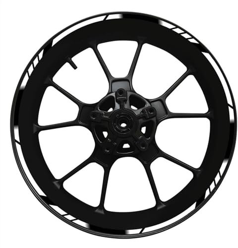 ROANNY Felgenband Motorrad 17 Zoll Radnaben Aufkleber Dekorationsset Felgenlogo Reflektierender Aufkleber Für Hornet CB 250 400 600 919 1000 R F (Color : 1 UK)
