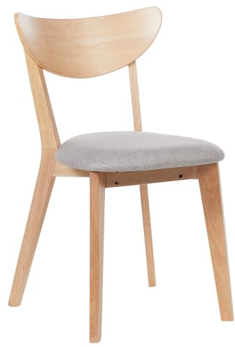 Beliani Moderne Esszimmerstühle 2er Set Esszimmer Küche Heller Holzfarbton/grau Erie
