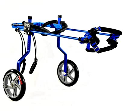 JITEM Wheel Chair 2 Wheel Dog Wheelchair for Back Legs Lightweight Adjustable Animal Exercise Wheels/Cart for Disabled Paralyzed Pet Assisted Walk Mobility Aid