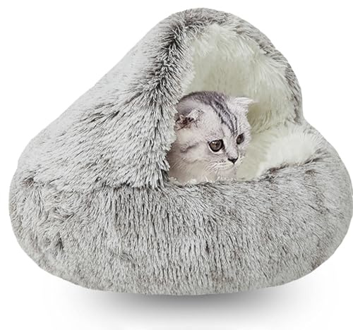 Katzenhöhle Flauschiges Katzenbett Hundehöhle Für Katzen Und Welpen Weich, rutschfest, Waschbares Katzenbett