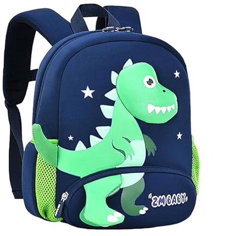 LUKIUP Kindergartenrucksack Dinosaurier, Kinderrucksack Jungen Orange, Kleiner Freund Rucksack, Dinosaurier Rucksack für Kita Kindergarten Jungen Ab 2-5 Jahren, 28x 22x10 cm