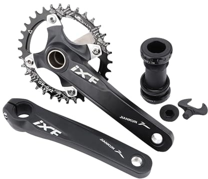 ENGWE MTB Guarnitura per Mountain Bike Cava Integrata Pedivella Modificata Singolo Disco 32T 34T 36T 38T (38T)