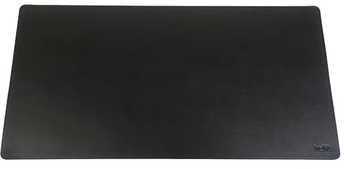 helit H2525095 - Schreibtischunterlage the flat mat schwarz | 600 x 350 mm, Schreibtischschutz für Büro und Homeoffice