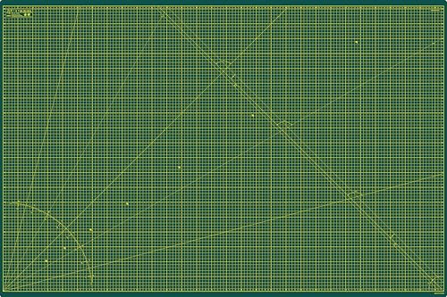 Elan skärmatta Grön 150x100 CM, 5-lagers hantverksmatta, självläkande skärbräda hantverk, konstmatta, självläkande skärmatta, klänningstillbehör för sömnad, quiltning och pyssel 150cm x 100cm